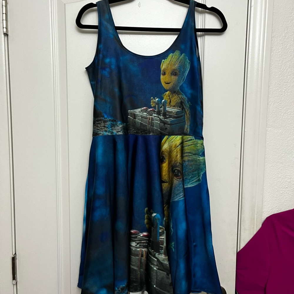 LDC Living Dead Clothing Baby Groot Skater new without tags large